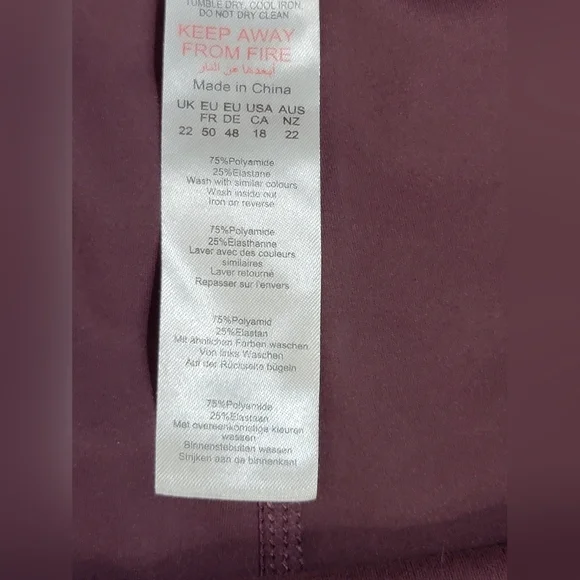 Pretty Little Thing Plus Core Collection Women's Size 18 Eggplant Leggings - Picture 7 of 14